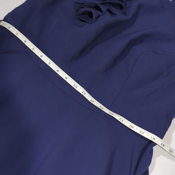 TS Couture Dress Womens 18W Blue Bow Detail Fit and Flare Tea Length NWT - Picture 9 of 10